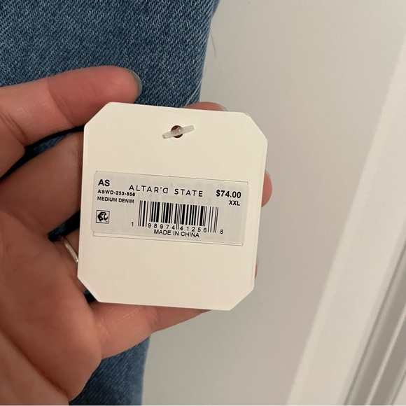 NEW Altar’d State Denim Strapless Mini Dress Size XXL NWT - Picture 7 of 8